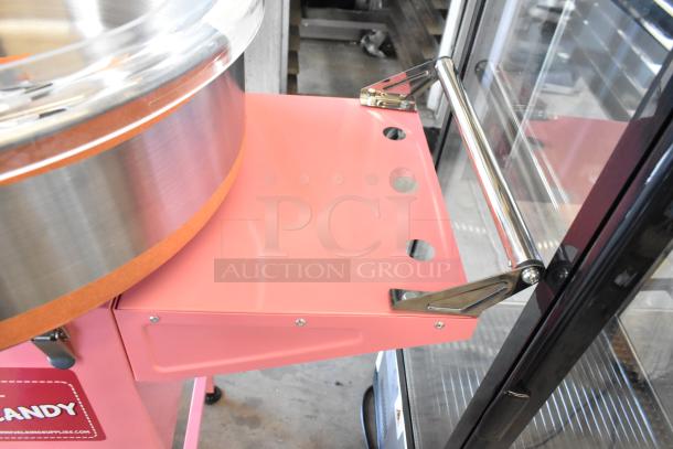 BRAND NEW 2024 Carnival King 382CCM21CT cotton candy machine, 21" stainless bowl, floss bubble, cart, in excellent condition.