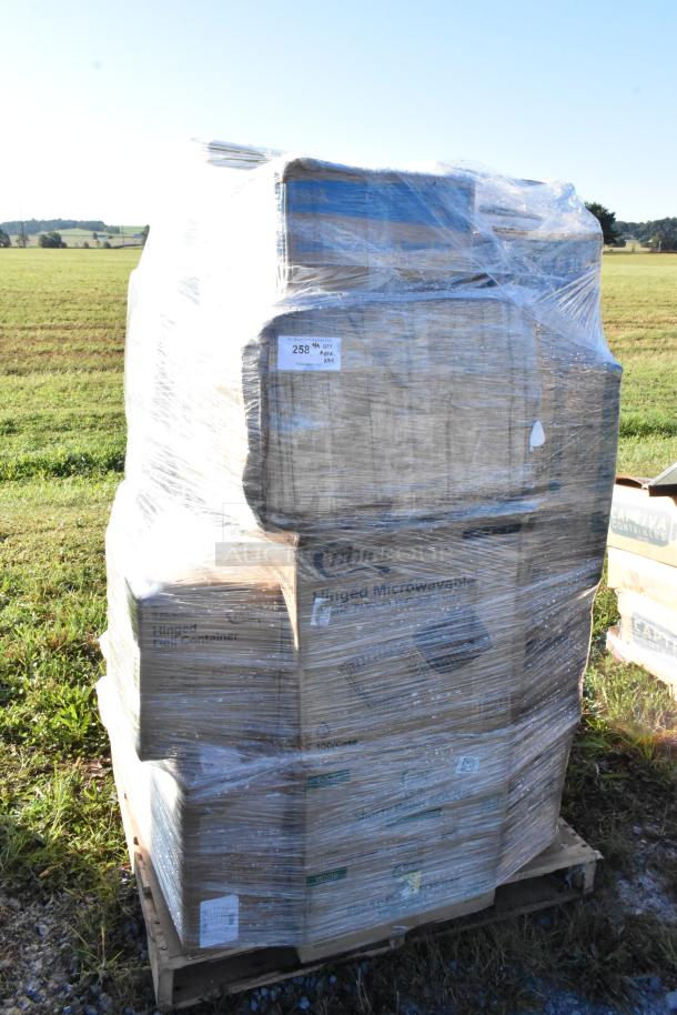 Wrapped pallet of brand new scratch and dent items, including trash bags, paper towels, containers, and more. 34 items total.