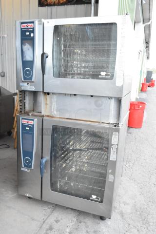 Two Rational SelfCookingCenter 5Senses stainless steel iCombiPro convection ovens, electric, 208/240V, used condition.