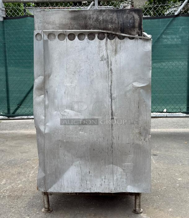 Cleveland 36PCGM300 ConvectionPro 36" gas steamer, two compartments. Worn exterior, signs of rust and dents visible.