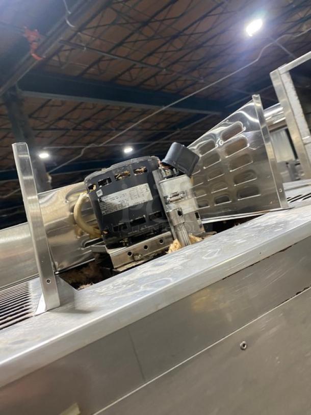 Nu-Vu OP-2FM subway-style double stacked stainless steel oven/proofer combo, thermostatic controls, wired racks, built-in pan slides.