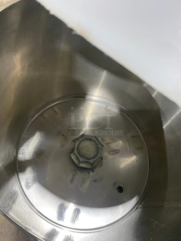 Delfield SALD-1 Stainless Steel 20 Gal. Salad Dryer, electric-powered, on casters, interior view, in good condition.