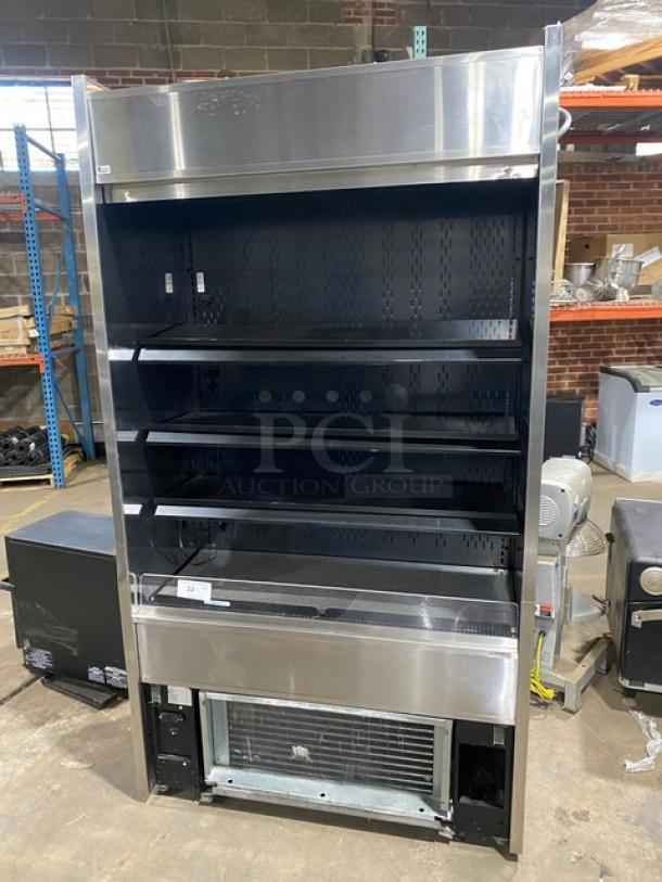 Structural Concepts Oasis Series B42 Commercial Multi-Tier Stainless Steel Refrigerated Merchandiser, Model B42, 120V, 1 Phase.