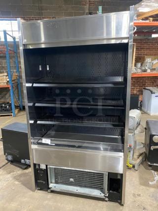Structural Concepts Oasis Series B42 Commercial Multi-Tier Stainless Steel Refrigerated Merchandiser, Model B42, 120V, 1 Phase.