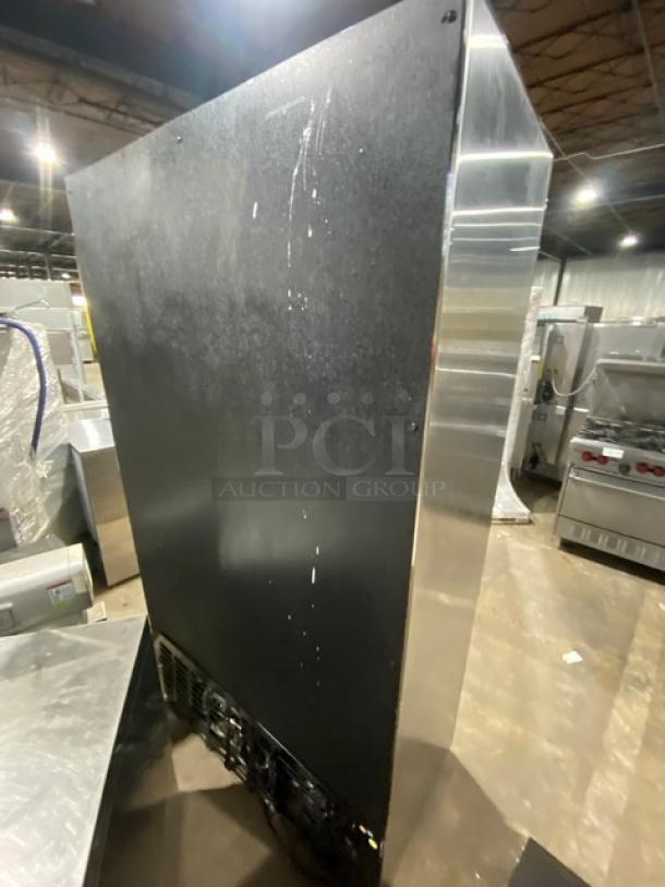 Structural Concepts Oasis Series commercial stainless steel multi-tier refrigerated display case, Model B42, 120V 1 Phase.
