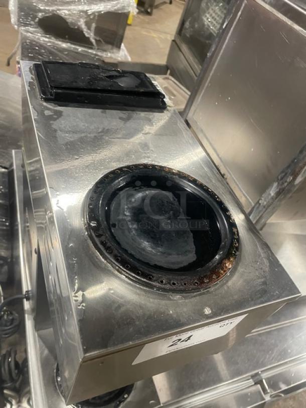 Bunn VPR Series stainless steel coffee machine with upper and lower warmer, used condition; shows some wear and markings.
