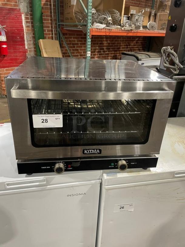 Kitma KMCC50 countertop convection oven, stainless steel, electric, thermostatic control. Good condition, 2020 model.