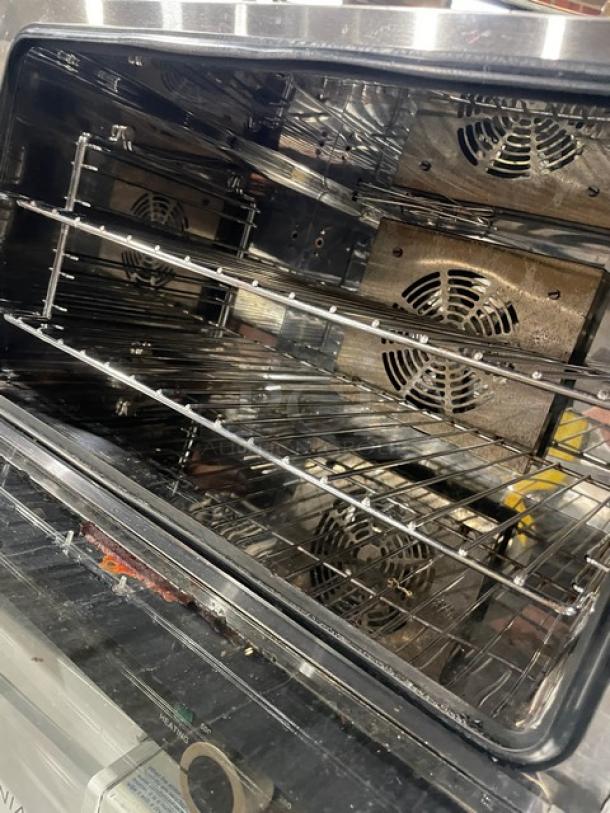 Kitma KMCC50 stainless steel half-size convection oven, electric-powered, thermostatic control, late model, 2020, countertop design.