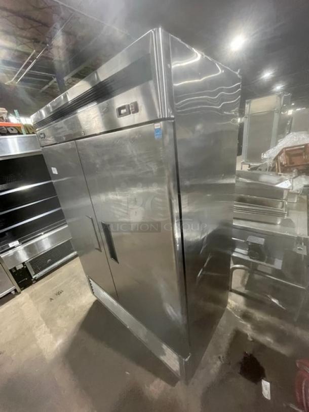 Atosa 2017 B-Series 2 Door Reach-In Freezer, stainless steel, Model MBF8503, Energy Star certified, with casters, excellent condition.