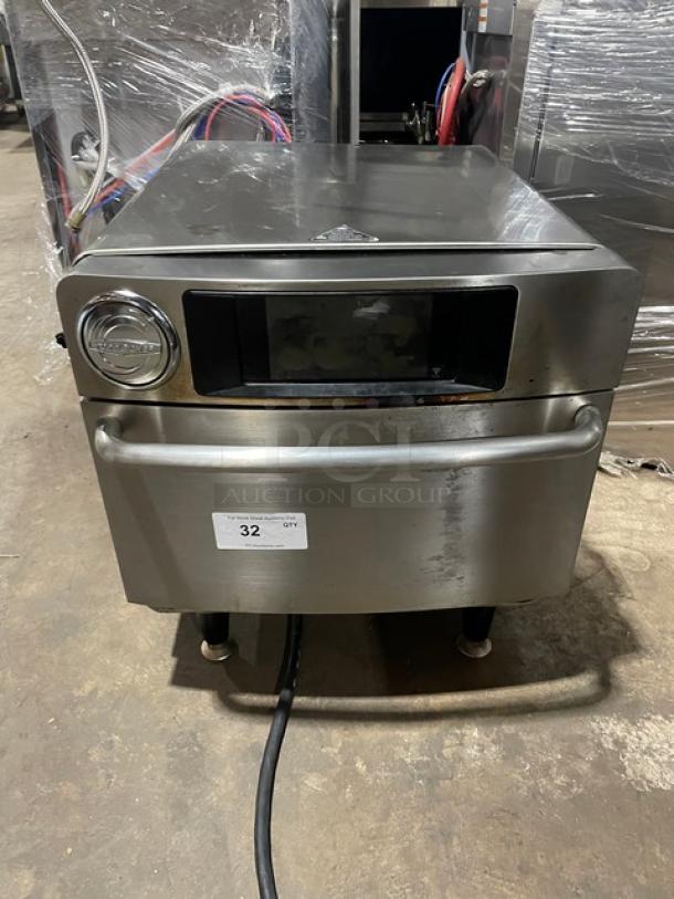 TurboChef ENCORE2 stainless steel rapid cook oven, 2022 model, ventless, one-touch controls, 208/240V, on legs, excellent condition.