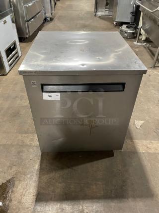 Delfield Commercial Stainless Steel Single Door Undercounter Worktop Refrigerator! Model: 406P-STAR2! 115V 1 Phase! On Casters! - Item #1205615