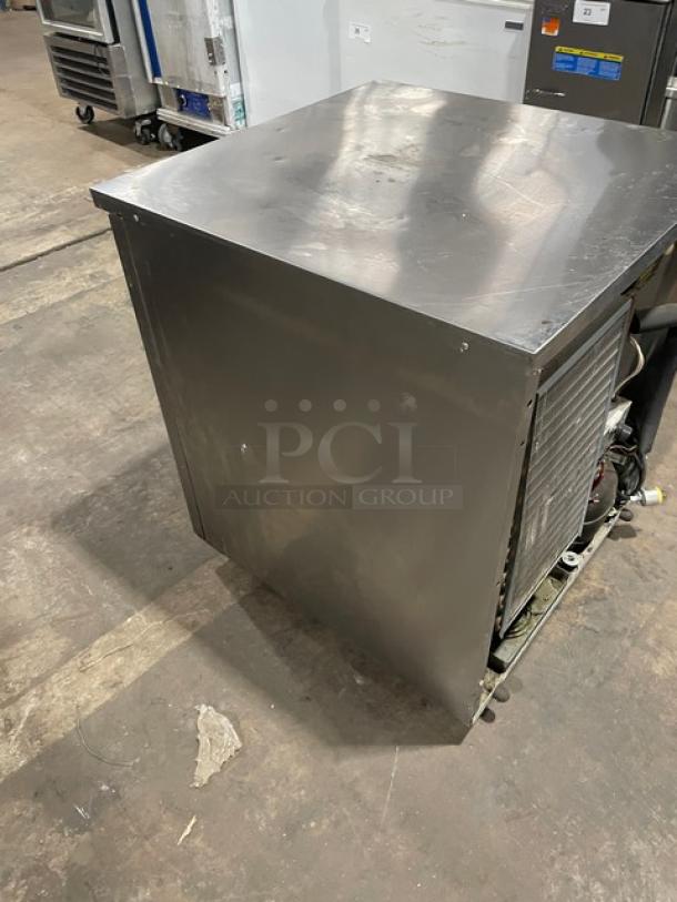Delfield 406P-STAR2 stainless steel undercounter refrigerator, 115V, on casters, good condition, worktop model.