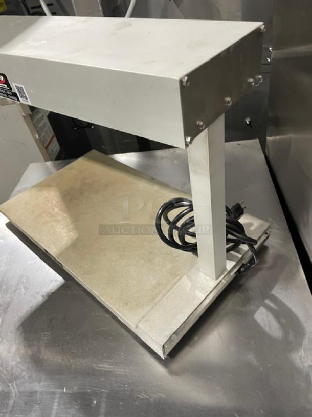 Hatco GRFFB Glo-Ray stainless steel food warmer with overhead heating strip, electric, countertop model, in good condition.