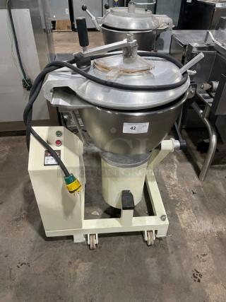 Stephan VCM44 Commercial Mixer, electric-powered, heavy-duty, with stainless steel tilting bowl, on casters, 208V, excellent condition.