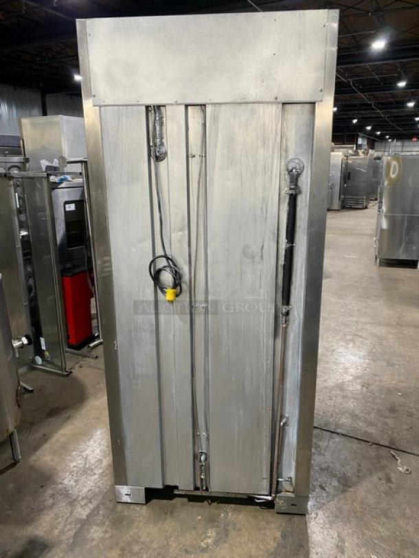Traulsen stainless steel 2-door, 3-drawer refrigerator/freezer combo, Model URS36DT, with chrome wire racks, 115V, 1 Phase.