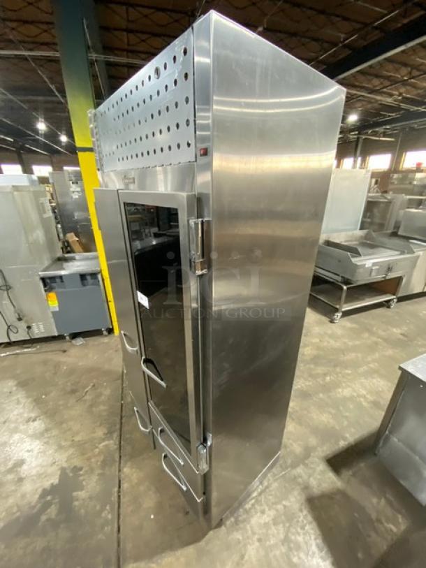 Traulsen URS36DT stainless steel dual-zone refrigerator/freezer combo, 2 doors, 3 drawers, chrome wire racks, model URS36DT.