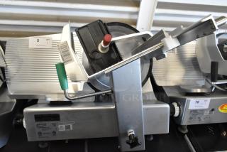 2022 Bizerba GSP HD meat slicer, stainless steel, commercial countertop, 115 volts, 1 phase, excellent condition.
