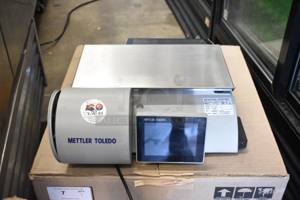 Mettler Toledo UCCW commercial countertop food portioning scale, 100-240V, touch display, label: inspected 3/24.