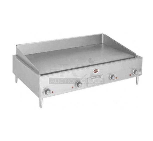 BRAND NEW Wells 5G-G23-208 stainless steel electric griddle, 208V, scratch and dent, commercial countertop model.