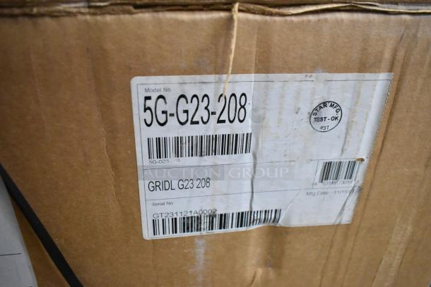 BRAND NEW Wells 5G-G23-208 Electric Griddle, stainless steel, scratch and dent, 208V, model 52473-1, BKI.