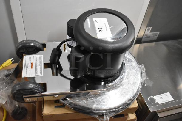 BRAND NEW Lavex 978LAVP17A 17" Rotary Floor Machine, single speed, 110-120V, 1 phase; labeled scratch and dent.