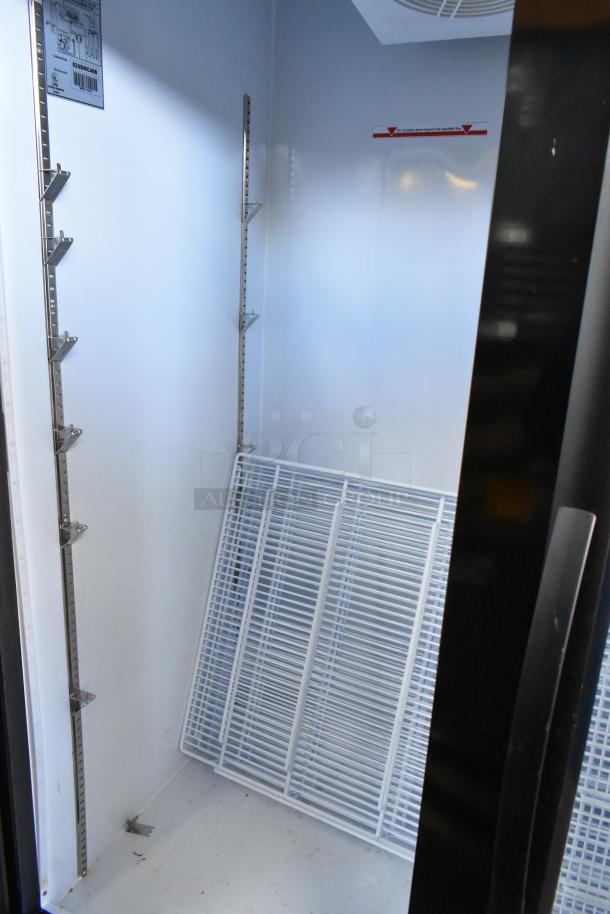 BRAND NEW Mainstreet 829GMC49B 2 Door Cooler Merchandiser, scratch and dent, poly-coated racks, 115 volts, model tag visible.