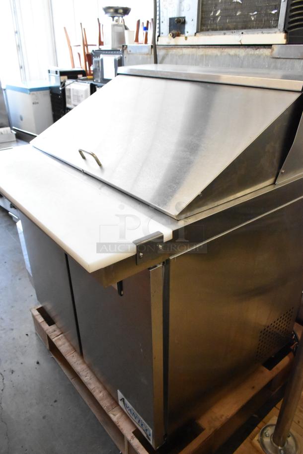 Brand new Avantco 178APT36MHC sandwich salad prep table, scratch and dent condition, mega top, 115V, 1 phase.