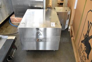 BRAND NEW SCRATCH AND DENT! Cooking Performance Group CPG 351ICOEB Stainless Steel Commercial Countertop Electric Powered Conveyor Pizza Oven. Missing Belt. 208 Volts, 1 Phase. - Item #1206014