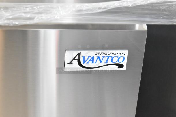 Brand new Avantco 178SSPT60MHC stainless steel sandwich prep table, 2024 model, featuring a scratch and dent condition.