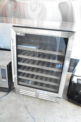 Brand new AvaValley 342WRC46SZ wine cooler, single temperature, full glass door, 115V, scratch and dent condition.