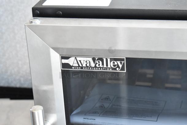 Brand new AvaValley 342WRC46SZ wine cooler, full glass door, single temperature, commercial use, 115 volts, scratch and dent.
