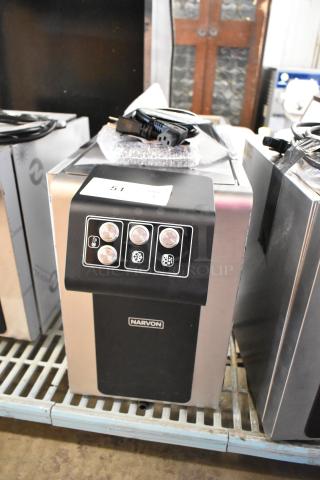 Brand new Narvon 23BCWD8HT countertop water dispenser, 8 GPH, offers hot, chilled, ambient, sparkling water. 115V, 1 Phase.