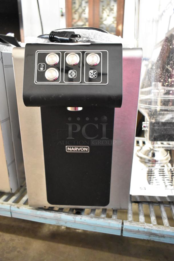 Brand new Narvon 23BCWD8HT countertop water dispenser, offering hot, chilled, ambient, and sparkling water. 115V, 1 phase.