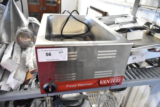 Brand new Avantco 177W50 stainless steel electric food warmer. Full size, 120V, countertop model. Slight scratches.