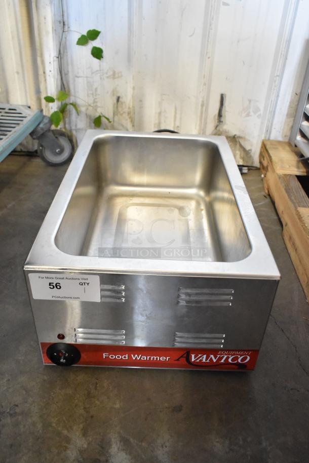 2022 Avantco 177W50 stainless steel electric food warmer, 12"x20", full-size, scratch and dent condition.