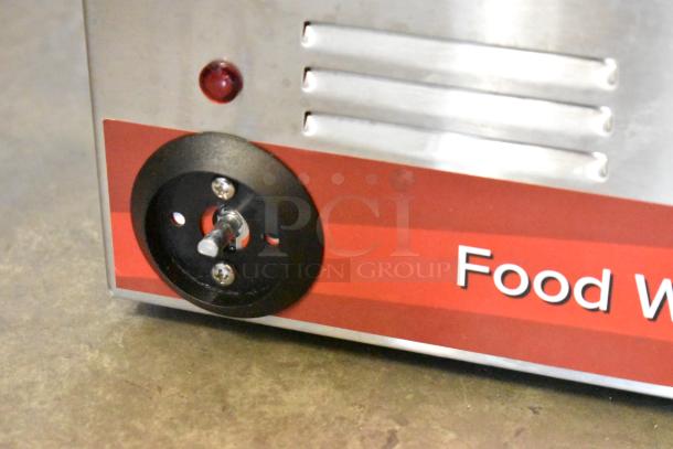 BRAND NEW 2022 Avantco 177W50 stainless steel food warmer, 12"x20", electric, 120V, 1 phase, minor scratches visible.