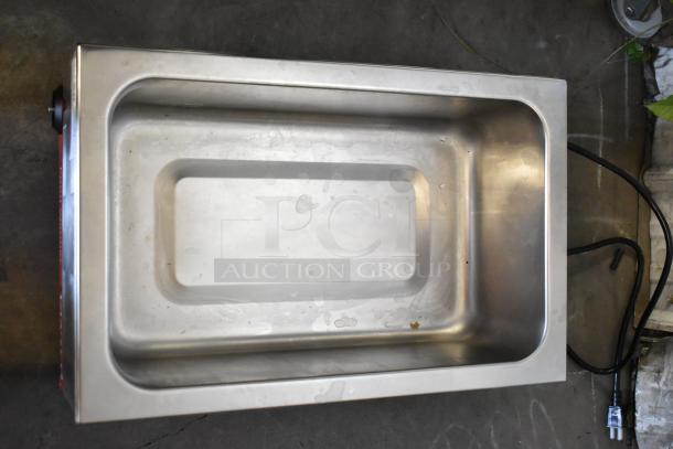 Brand new Avantco 177W50 stainless steel electric food warmer, 12"x20", scratch and dent, 120V, 1 phase, countertop model.