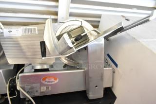 Bizerba Stainless Steel Commercial Countertop Meat Slicer. 115 Volts, 1 Phase. - Item #1206039