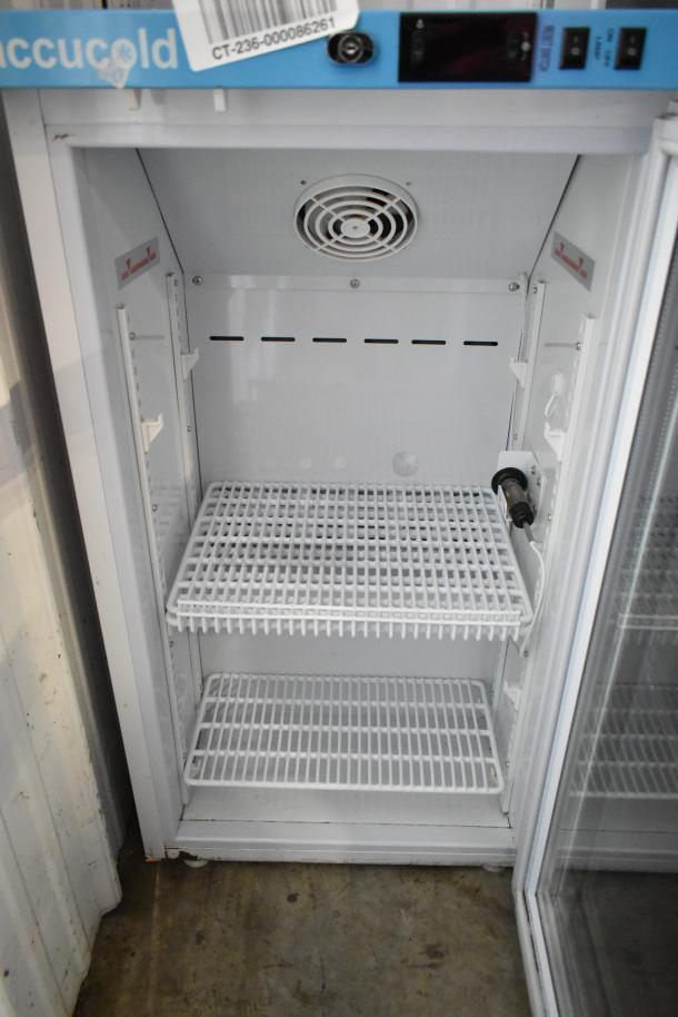 2019 Accucold ARG3PV mini reach-in cooler, metal, single door, poly coated racks, 115V, barcode: CT-236-000086261.
