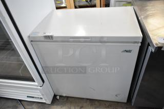 Arctic King ARC070S0aRWW metal chest freezer with hinge lid, 115 volts, 1 phase, in good condition.