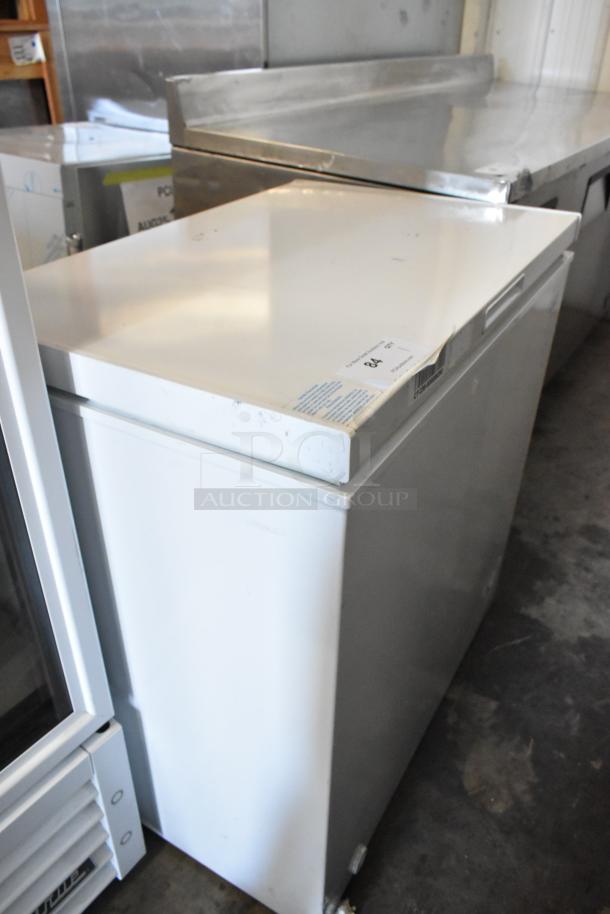 Arctic King ARC070S0aRWW chest freezer with hinge lid, 115V, metal exterior, good condition, label visible on lid.