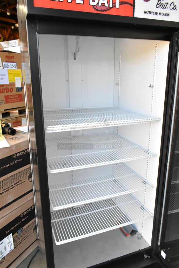 2020 True GDM-26-HC commercial cooler, single door, poly coated racks, excellent condition, 115 volts, 1 phase.