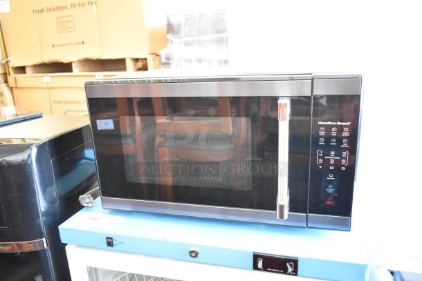 2023 Hamilton Beach HB61B100027880 Metal Countertop Microwave Oven with plate, 115 volts, 1 phase, new condition.
