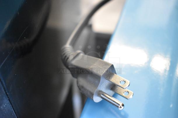 Power cord close-up of 2023 Hamilton Beach HB61B100027880 Metal Countertop Microwave, 115 Volts.