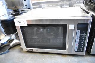 2021 Amana RCS10TS metal countertop microwave oven with digital keypad, 115 volts, 1 phase, with included plate.