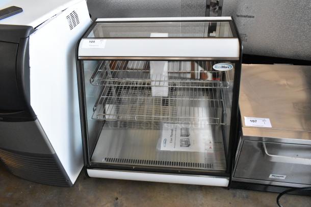 Brand new KoolMore CDC-4C-BK 27" countertop fridge display, scratch & dent, 110-120V, 1 phase, dual shelves.