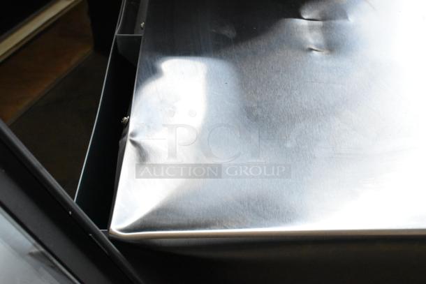 2025 Panasonic NE-SCV2N high-speed cook oven, stainless steel, visible dents on surface, 208/240V, 1 phase.
