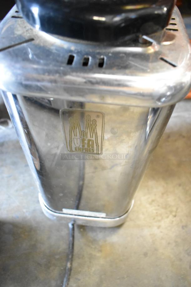 VFA Express AN-1664 metal commercial countertop espresso bean grinder, 110V, 1 phase, good condition.