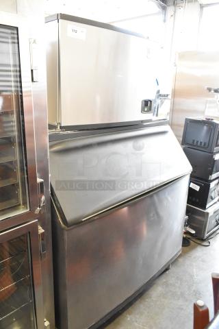 Manitowoc IY0606A-261 Stainless Steel Commercial Ice Head on Commercial Bin. 208-230 Volts, 1 Phase. - Item #1206082