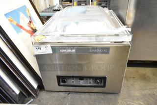 Henkelman Jumbo 42 XL ETL stainless steel vacuum sealer; commercial countertop model; 110-120V, 1 Phase.